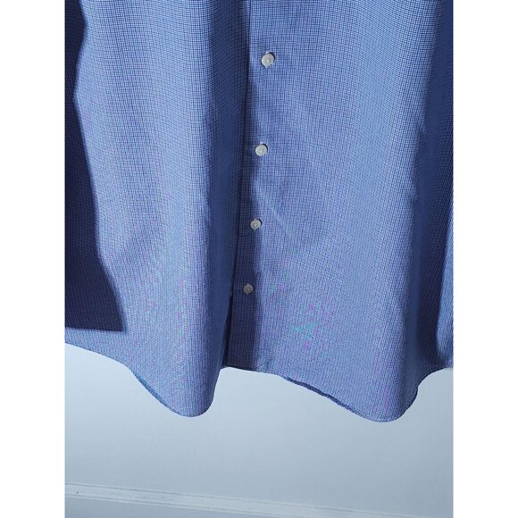 Ben Sherman Tailored Skinny Fit Mens Shirt 17 1/2 - 44/45 Blue Brown Checkered L - Picture 13 of 16